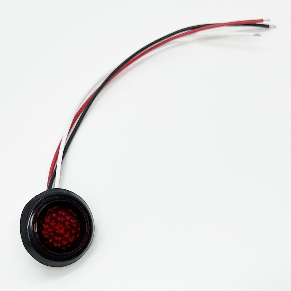 Amazon | 6811 4個 スモーク/赤色 LED ドア リフレクター フロント